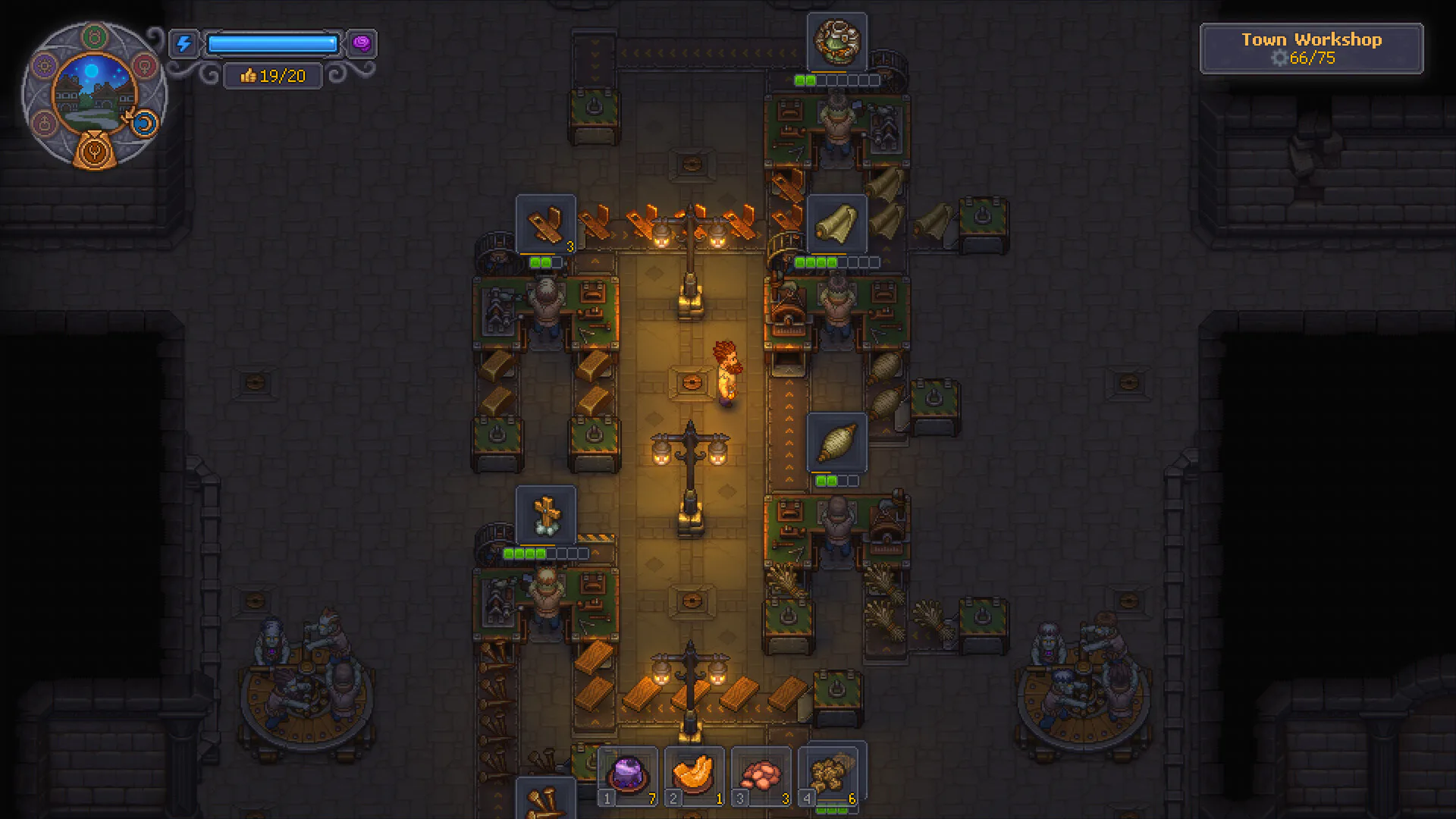 Graveyard Keeper 2 gameplay inside a candlelit building